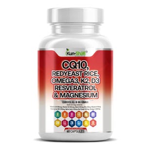 CardioXcel Herbal Capsules: CoQ10, Red Yeast Rice, Omega 3 - 60 Count