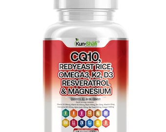 CardioXcel Herbal Capsules: CoQ10, Red Yeast Rice, Omega 3 - 60 Count