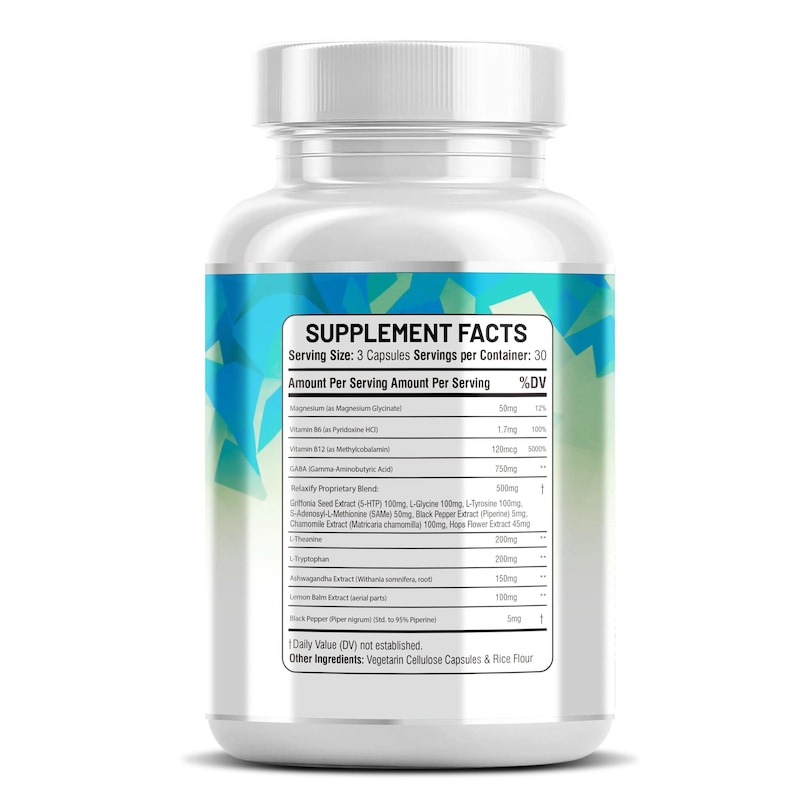 GABA, 5-HTP, Ashwagandha, Magnesium och Citronmeliss – 2-pack – 180 kapslar bild 8