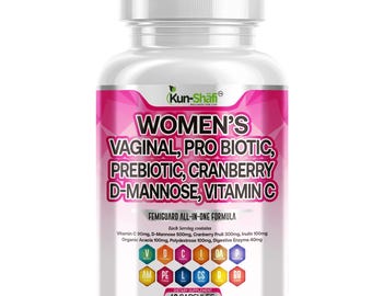 Vaginal probiotika för kvinnor Tranbär D-mannos inulin, vitamin C, prebiotiskt enzym - 60 kapslar