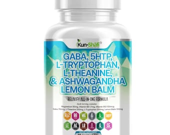 GABA, 5-HTP,  Ashwagandha, Magnesium & Lemon Balm – 90 Capsules