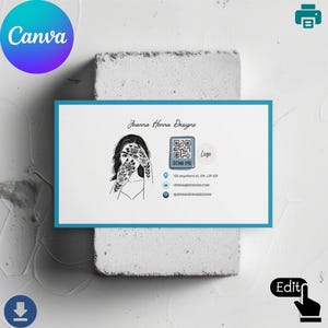 Modelo de cartão de visita para artista de hena para Canva | Design Boho Paisley editável | Cartão de marca Mehndi | Download digital