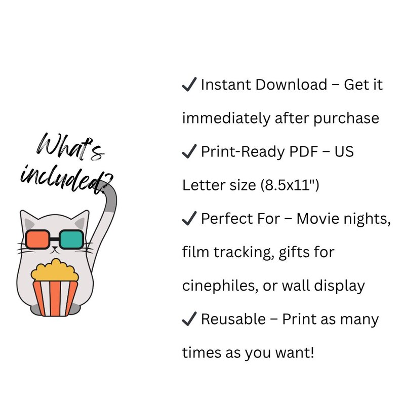 Must Watch Movie List Printable | Instant Download PDF | Movie ...