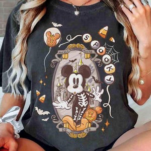 Spooky Mickey Skeleton Halloween Comfort Colors Shirts, Mickey Skeleton Coquette Shirts, Disney Trip Halloween 2025 Shirt, Halloween Shirts