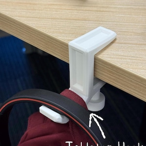Gancho de mesa ajustable de PLA para escritorio, ideal para bolso, mochila, mochila ecológica, colgador de auriculares, regalo de regreso a clases, para estudiantes de secundaria y universitarios.