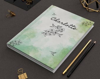 Hummingbird Floral Hardcover Journal: Nature Lover's Writing Diary