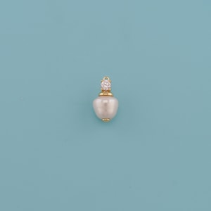 18K Gold Filled Pearl Pendant,Bridal Necklace ,Minimalist Wedding Jewelry Gift for her Bridesmaid Jewelry,DIY Jewelry Making Supply