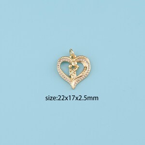 18K Gold Filled mother and daughter pendant,CZ mother&#39;s day gift Pendant,love Charm,DIY Jewelry Supplies