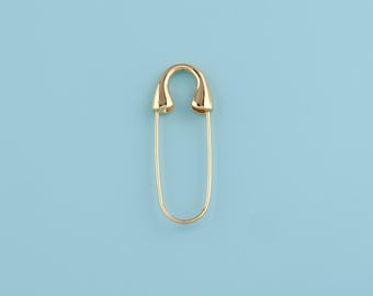 18K Gold Filled Brooch Pin pendant,Pin Brooch Pendant,Safety Pin Pendant,DIY Jewelry Making Supply
