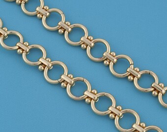 1 meter 18KGold Filled Circle Toggle Link Chain, Bold Round Metal Chain, DIY Hand made Necklace Bracelet Statement Jewelry Bulk Findings