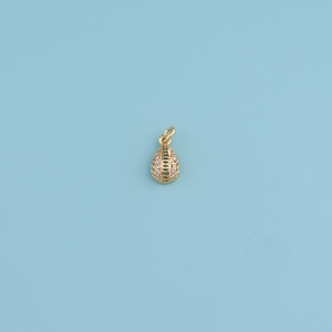 18K Gold Filled CZ shell pendant,Boho Beach Jewelry,Minimalist Coastal Gift,Summer Wedding Necklace,Charm for Jewelry Making