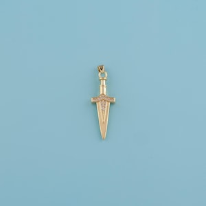 18K Gold Filled sword Pendant,sword Charm,Gifts for Mom, Holiday Gifts, DIY Jewelry Supplies
