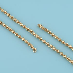 1 Meter 18K Gold Filled runde Form Kette, runde Kette, runde Kette, Kette für Halskette Armband, Schüttgut Kette für Schmuckherstellung