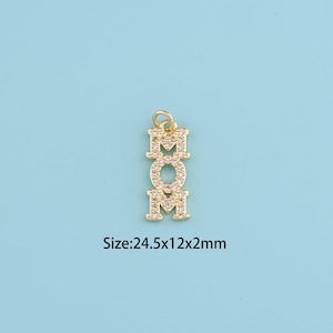 Ciondolo per mamma riempito in oro 18 carati, ciondolo per mamma, ciondolo per mamma, regalo per lei, regalo di San Valentino, forniture per gioielli fai da te