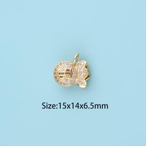 18K Gold Filled Money Bag Pendant,CZ Micro Pave Money Bag Charms,Dollar Sign Charm,Gold Coin Bag,DIY Jewelry Making Supply
