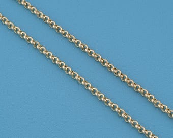 1 meter 18KGold Filled Smooth Rolo Link Chain, Tiny Round Metal Chain, DIY Handmade Necklace Bracelet Jewelry Making Bulk Supply Findings