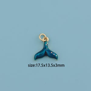 18K Gold Filled Whale Tail Pendant,Whale Tail pendant,Ocean Charm,Gift for Her,DIY Jewelry Supplies