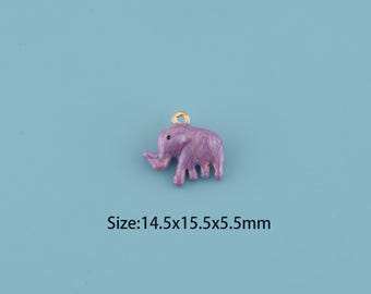 18K Gold Filled Elephant Necklace,Enamel Dainty elephant pendant,Good Luck Charm,Animal Gift,Gift for Christmas,Gift for Her,Gift for Mom