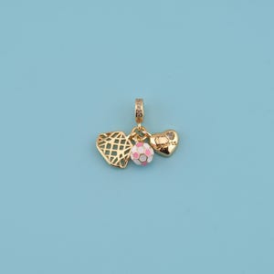 18K Gold Filled Enamel football Pendant,football Pendant,Heart charm,Gift for Her,Valentine&#39;s Day Gift,DIY Jewelry Supplies