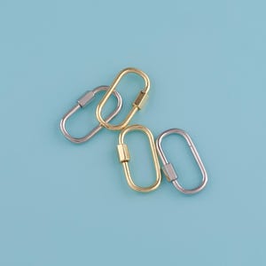1pc 18 kt gold filled karabijnsluiting, schroefsluiting ovaal, in elkaar grijpende ovale sluiting, ovaal gevormde sluitingen, goud, zilver voor armbandketting