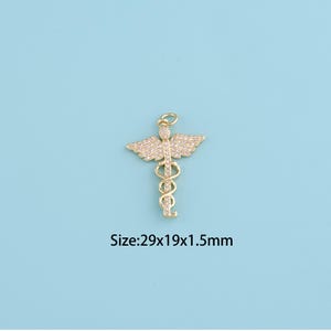 18K Gold Filled Angel Wings Charms,CZ Micro Pave Angel  charms,Angel Wings Charms DIY Jewelry Supplies