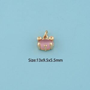 18K Gold Filled frog Necklace,CZ Micro Pave frog Pendant, Nature Necklace,frog Gifts,Night frog Anniversary GiftDIY Jewelry Supplies