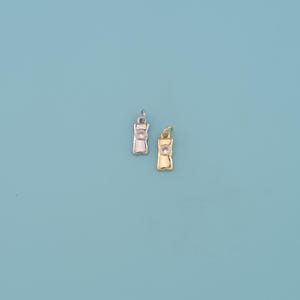 18K Gold Filled CZ rectangle Pendant,rectangle Pendant,rectangle charm,Gift for Her,Valentine&#39;s Day Gift,DIY Jewelry Supplies
