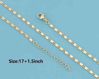 18K Gold Filled Valentino Chain,Diamond Cut Valentino Chain,Diamond-cut flat chain necklace,Valentine's Day Necklace,Gift for Her