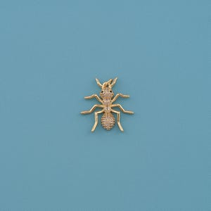 Colgante de hormiga chapado en oro de 18 quilates, colgante de hormiga, dije de insecto, regalo para ella, regalo de San Valentín, suministros de joyería DIY