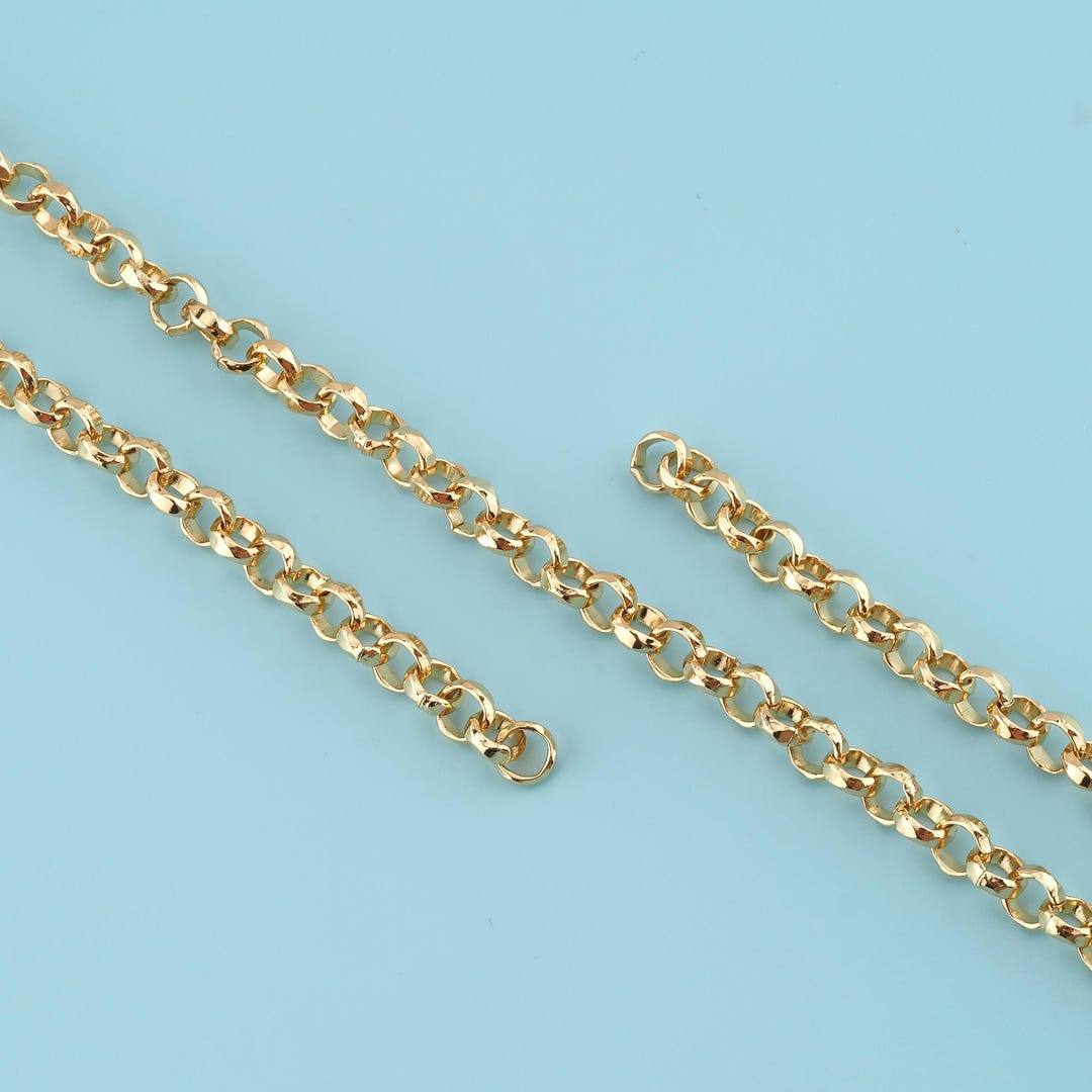 1 Meter 18K Gold Filled Round Shape Chain,hexagon Chain,round Chain ...