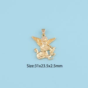 18K Gold Filled Angel Wings Charms,CZ Micro Pave Angel  charms,Angel Wings Charms DIY Jewelry Supplies