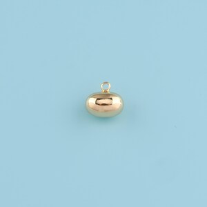 18K Gold Filled Oval Pendant,Gold Oval Charm Bracelet Necklace for DIY Jewelry Making Supply