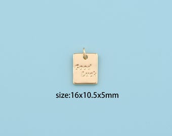 18K Gold Filled Luck Pendant,Good Luck Necklace,Good Luck Charm,Gift for Her,Valentine's Day Gift,DIY Jewelry Making Accessories