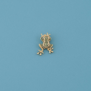 18K Gold Filled Frog Necklace,Toad Charm, Micropavé CZ Frog Pendant, Animal Pendant,Gift For Her,Frog Lover Gift,DIY Jewelry Making Supplies