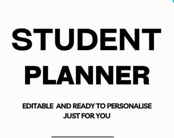 Editable Student Planner + Free University Packing List & Guide