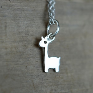 Pendentif Girafe en argent sterling - Délicat simple petit pendentif Idée-cadeau bijou petite fille