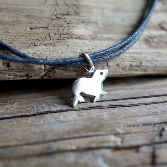 Little Seal Sterling Silver Cotton Cord Bracelet From the petite Ménagerie  Collection by Camille Grenon Arctic Sea Animal Sea Lion - Etsy