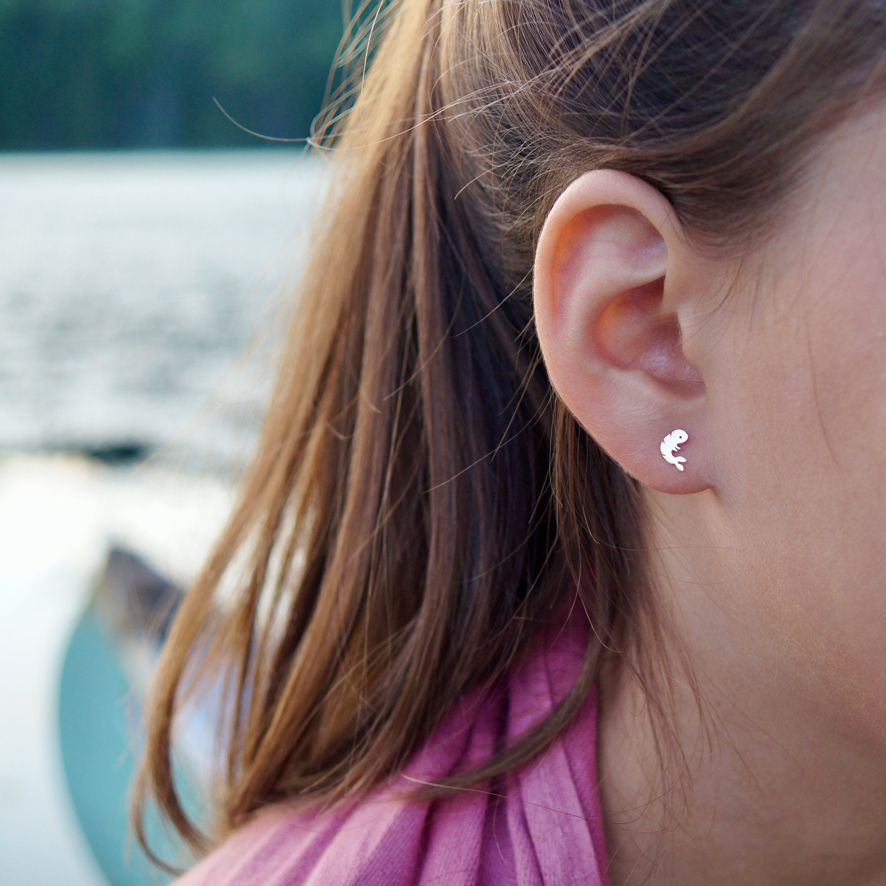 Shrimp Earrings Silver Animal Studs Simple Children - Etsy Shrimp Earrings Silver Animal Studs Simple Children - Etsy