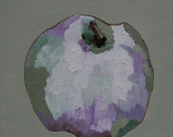 Still life apple, original oil painting