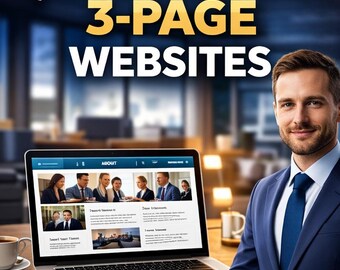 Sitio web profesional personalizado de 3 páginas - ENTREGA EN 48-72 HORAS