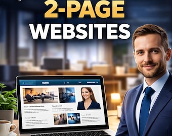 Sitio web profesional personalizado de 2 páginas - ENTREGA EN 24-72 HORAS