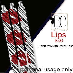 Lips , Template, ss6  Flatback rhinestone pattern, Digital patterns,pen dots