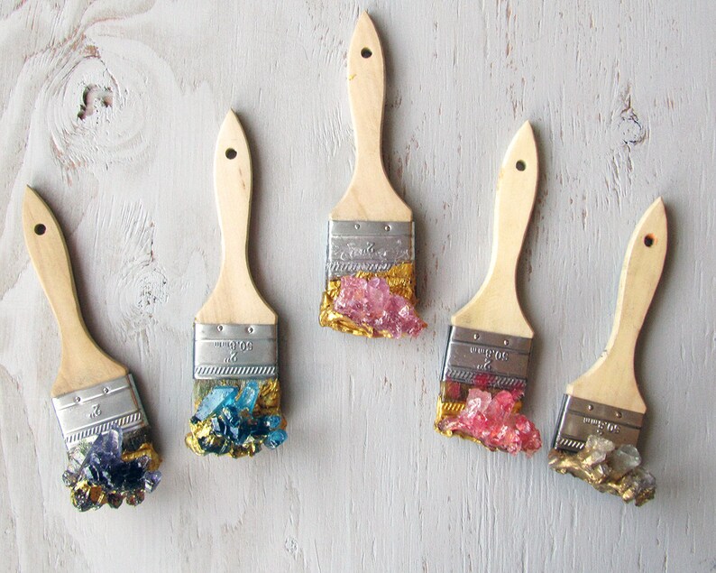 Crystal Paintbrush Hanger Hooks Resin Art Sculpture Quartz Etsy