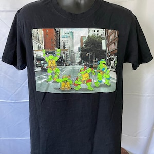 TMNT Ninja Turtles NYC Street Tee Black Size Small 2023