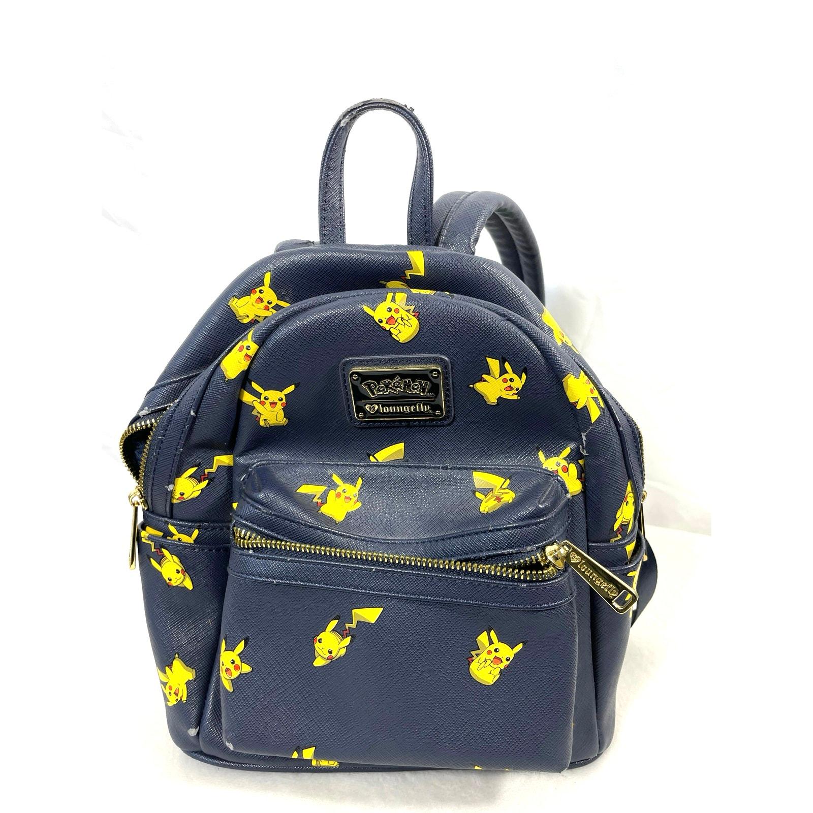 Loungefly Navy Pikachu Backpack NWT Loungefly Pokemon Mini Backpack Pikachu Bulbasaur Eevee  main image 2