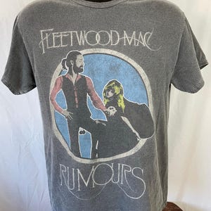 Fleetwood Mac Rumours Album Graphic Tee Gray Size M