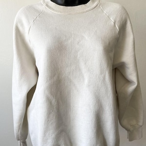 Vintage BVD USA White Raglan Sweatshirt Size M