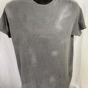 Metallica Album Covers Faded Black Band Tee Sz S