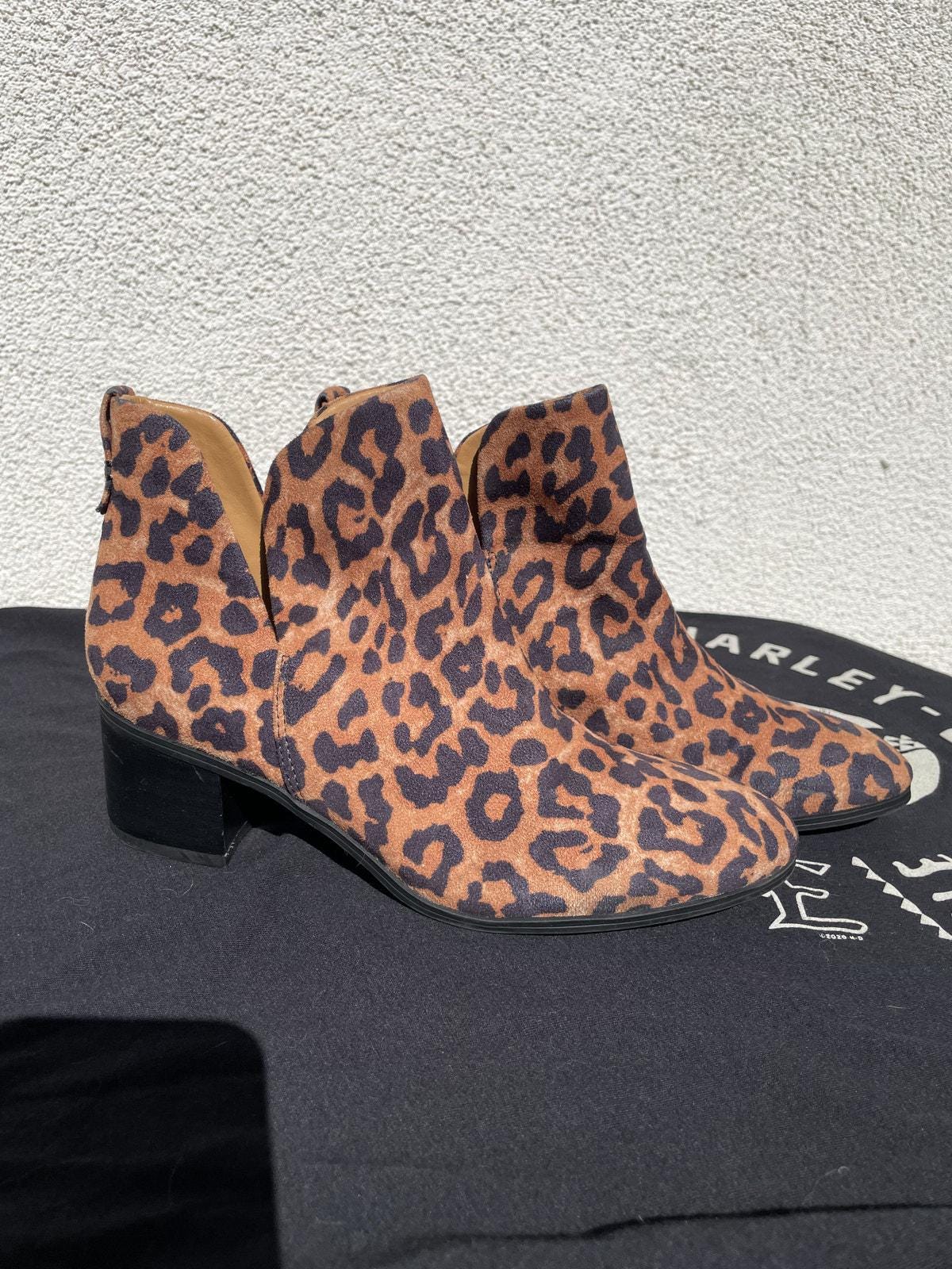 Leopard Ankle Boots