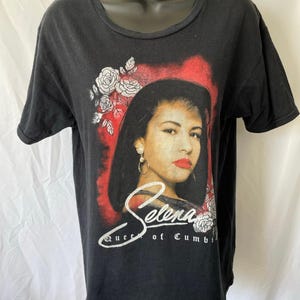 Selena Queen of Cumbia T-Shirt Black Band Tee Size 13/14